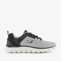 Skechers Track Ripkent heren sneakers grijs zwart Outlet