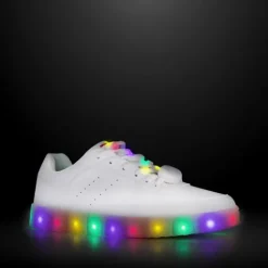 Scapino Unisex sneakers wit met lichtjes in regenboogkleuren Discount