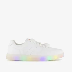 Scapino Unisex sneakers wit met lichtjes in regenboogkleuren Discount