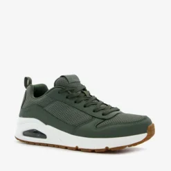 Skechers Uno - Fastime heren sneakers groen Clearance
