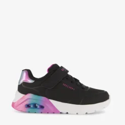 Skechers Uno Lite 2.0 meisjes sneakers zwart roze Outlet