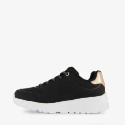 Skechers Uno Lite meisjes sneakers zwart goud Best