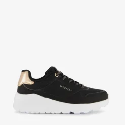 Skechers Uno Lite meisjes sneakers zwart goud Best
