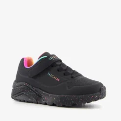 Skechers Uno Lite Rainbow Specks meisjes sneakers zwart Hot