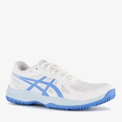 Asics Upcourt 6 dames zaalschoenen wit blauw Outlet