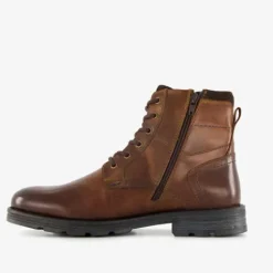 Van Beers Van Beer leren heren veterboots bruin Outlet