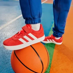 Adidas VL Court 3.0 kinder sneakers rood wit