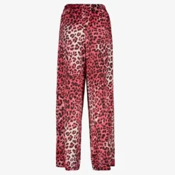 TwoDay Wijde dames broek met panterprint roze Sale